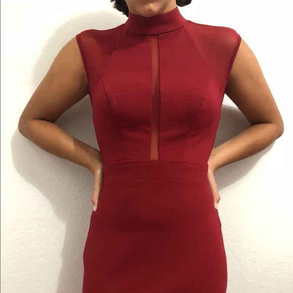 mid thigh red dress